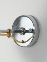 Aplique de hierro cromado y blanco