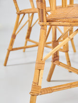 Juego de cuatro sillas de mimbre