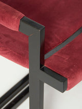 Pareja de sillones de haya y terciopelo