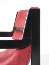 Pareja de sillones de haya y terciopelo