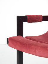 Pareja de sillones de haya y terciopelo