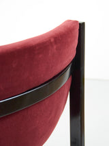 Pareja de sillones de haya y terciopelo