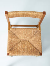 Pair of Oak and Rush Dining Chairs