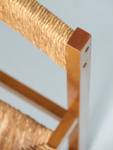 Pair of Oak and Rush Dining Chairs