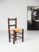 Joc de vuit cadires de roure i boga