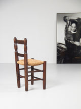 Joc de vuit cadires de roure i boga