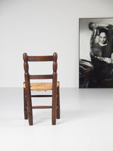 Joc de vuit cadires de roure i boga