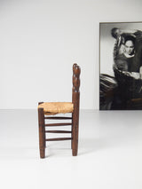 Joc de vuit cadires de roure i boga