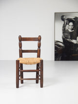 Joc de vuit cadires de roure i boga