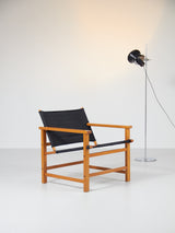 Butaca de haya y lona