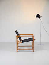 Butaca de haya y lona