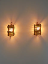 Aplique de caña de manila enrollada