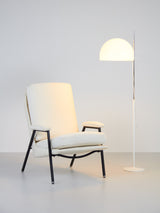 Butaca tapissada en blanc