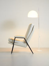 Butaca tapissada en blanc