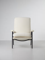 Butaca tapissada en blanc