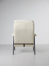 Butaca tapissada en blanc