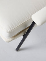 Butaca tapissada en blanc