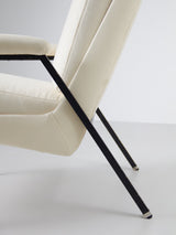 Butaca tapissada en blanc