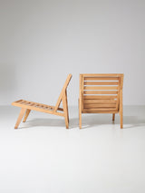 Low Beech Lounge Chairs
