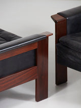 Pareja de sillones de piel