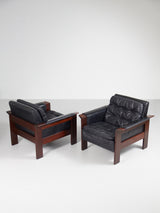 Pareja de sillones de piel