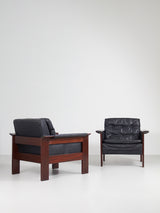 Pareja de sillones de piel