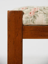 Pine and Fabric Stool