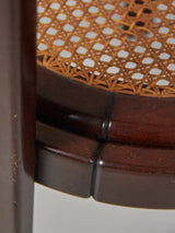 Pareja de sillas de madera de ukola y ratán