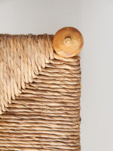 Banqueta de pino y enea