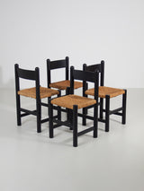 Cadira de fusta ebonitzada i boga