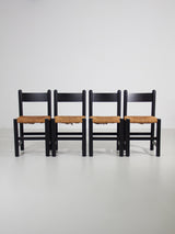 Cadira de fusta ebonitzada i boga