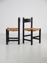 Cadira de fusta ebonitzada i boga