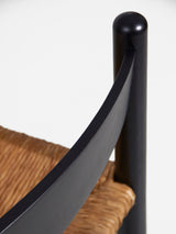 Cadira de fusta ebonitzada i boga