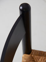 Cadira de fusta ebonitzada i boga