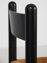 Cadira de fusta ebonitzada i boga