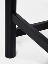 Cadira de fusta ebonitzada i boga