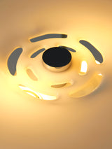 Làmpada de sobretaula blanca de metacrilat i acer