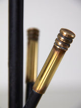 Lámpara de pie de hierro y tela