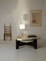 Marble and Wood Coffee Table