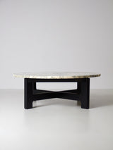 Marble and Wood Coffee Table