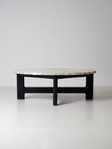 Marble and Wood Coffee Table
