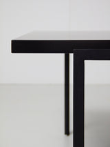 Taula de centre negre de ferro i fusta