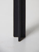 Taula de centre negre de ferro i fusta