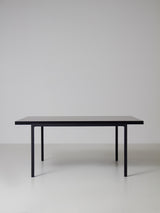 Taula de centre negre de ferro i fusta