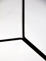 Glass and brass coffee table