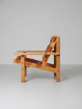 Sillón de roble y cuero