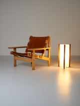 Sillón de roble y cuero