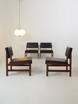 Sillones de palisandro y skay