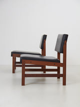 Sillones de palisandro y skay