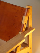 Sillón de roble y cuero